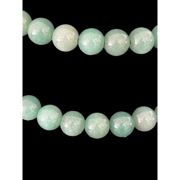 30 Inch Strand of Green Jade Jadeite Beads 10mm Sterling Barrel Clasp 101 Gram - Picture 9 of 12